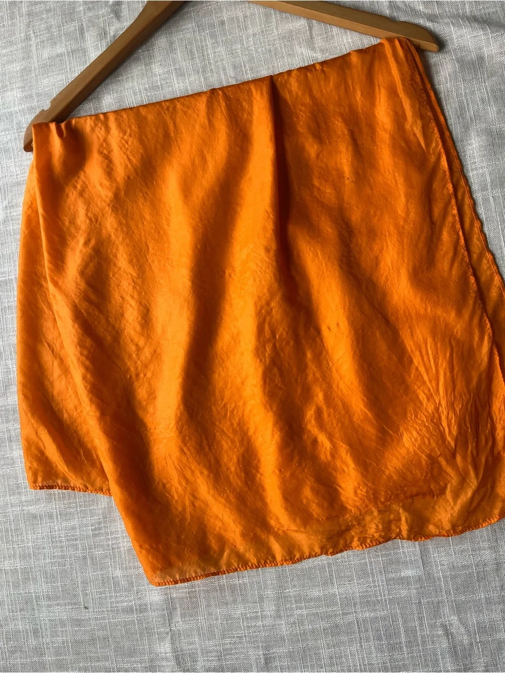 Pure Silk Orange Scarf